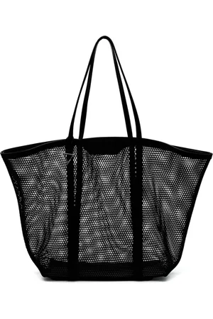 The Attico Tassen, Dames, Zwart, ONE Size, Zwarte Open Top Tote Tas