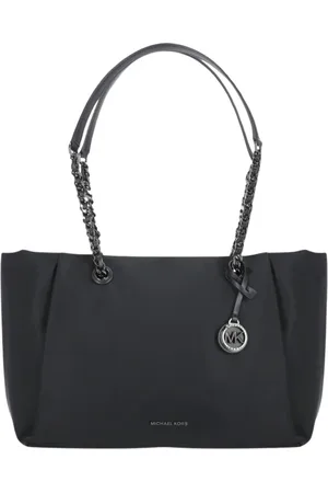 Michael Kors Tassen, Dames, Zwart, ONE Size, Nylon, Stijlvolle Chain Tote Tas