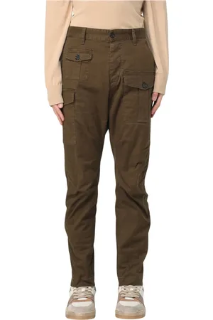 Dsquared2 Broeken, Heren, Groen, XL, Cargo Broek voor Mannen