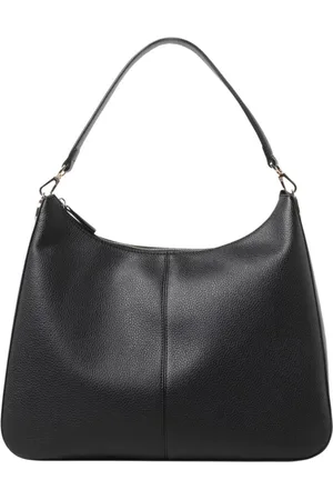 Twin-Set Tassen, Dames, Zwart, ONE Size, Leer, Zwarte leren schoudertas