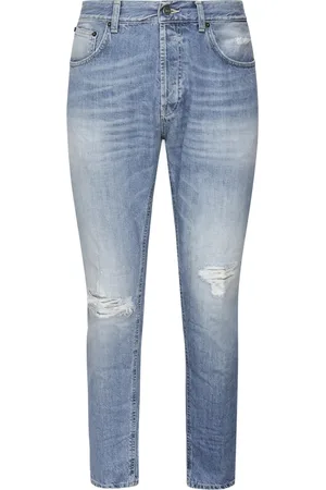Dondup Jeans, Heren, Blauw, W32, Denim, Blauwe Slim Fit Jeans Lage taille