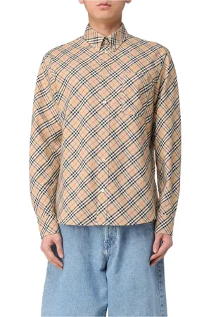 Burberry Overhemden, Heren, , S, Katoen, Luxe Geruite Katoenen Overhemd