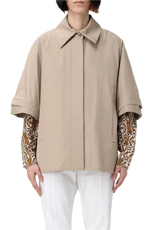 Max Mara Jassen, Dames, , M, Elegante Kraag Cape Jas