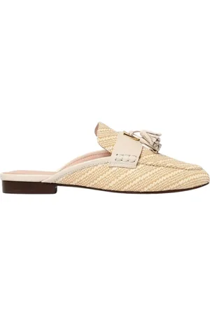Coccinelle Schoenen, Dames, , 38 EU, Leer, Zwarte Raffia Tassel Muiltjes voor Vrouwen