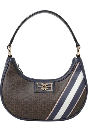 Bally Tassen, Dames, Bruin, ONE Size, Leer, Elegante Half Moon Schoudertas