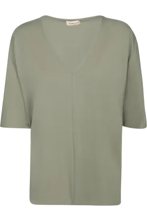 BLANCA Tops, Dames, Groen, XS, Groene V-hals Topwear