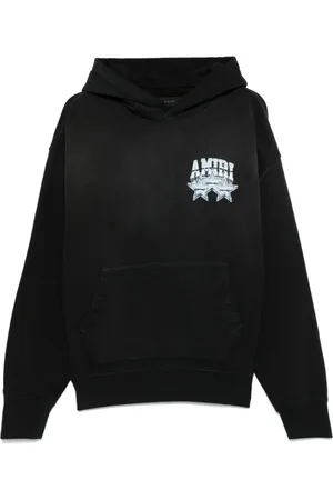 AMIRI Sweatshirts & Hoodies, Heren, Zwart, M, Zwarte Sweatshirt met Zak en Logo