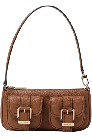 Michael Kors Tassen, Dames, Bruin, ONE Size, Leer, Luxe Ketting Schoudertas