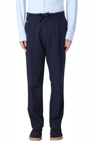 Paolo Pecora Broeken, Heren, Blauw, L, Blauwe relaxte pasvorm casual broek