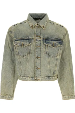 Entire Studios Jassen, Dames, Blauw, S, Denim, Denim jack voor stijlvolle outfits