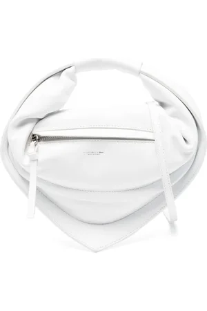 Federico Cina Tassen, Dames, Wit, ONE Size, Witte Tote Tas met Ritssluiting