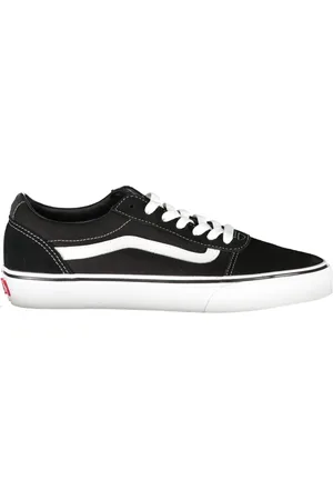 Vans Schoenen, Heren, Zwart, 40 EU, Heren Zwarte Sportsneakers met Contrastdetails