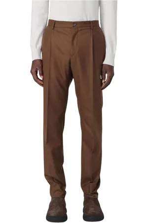 TAGLIATORE Broeken, Heren, Bruin, L, Geplooide broek