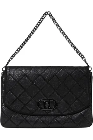 Liu Jo Tassen, Dames, Zwart, ONE Size, Pailletten, Zwarte Pailletten Ketting Crossbody Tas