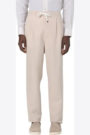 Brunello Cucinelli Broeken, Heren, , M, Wol, Blauwe Wollen Broek Stijlvol Vakmanschap