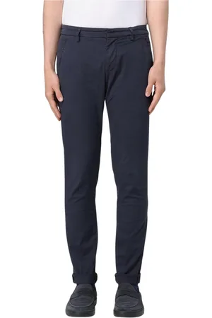 Dondup Broeken, Heren, Blauw, W30, Katoen, Slim Fit Grijze Chinos Broek