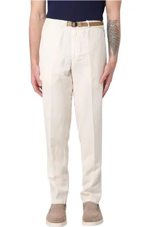 White Sand Broeken, Heren, , S, Linnen, Casual Linnen Broek Elastische Tailleband