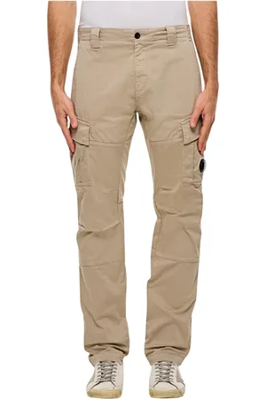 C.P. Company Broeken, Heren, Bruin, S, Katoen, Bruine Cargo Broek met Goggle Detail