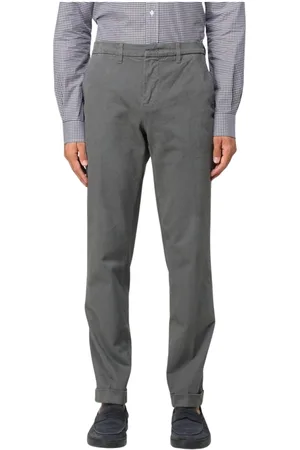 FAY Broeken, Heren, Grijs, W36, Veelzijdige Beige Relaxte Pasvorm Broek