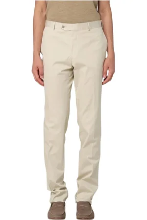 LUIGI BIANCHI MANTOVA Broeken, Heren, , M, Katoen, Blauwe Katoenen Broek