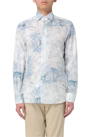Etro Overhemden, Heren, Veelkleurig, 3Xl, Katoen, Jungle Overhemd Lange Mouwen Stijlvol Ontwerp