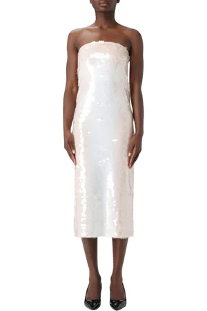 Sportmax Kleedjes, Dames, , S, Pailletten, Pailletten Midi Jurk Speciale Gelegenheid