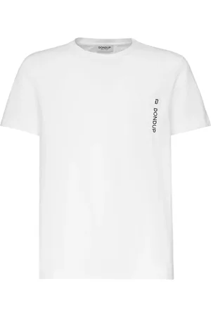 Dondup Tops, Heren, Wit, L, Katoen, Witte Katoenen Jersey Crew Neck T-shirt