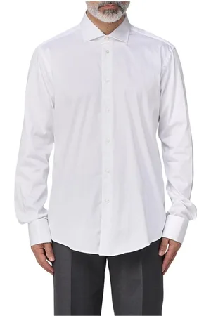 Brian Dales Overhemden, Heren, Wit, 2Xl, Katoen, Witte Lange Mouw Jurk Overhemd