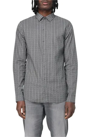 Armani Exchange Overhemden, Heren, Veelkleurig, S, Katoen, Gedrukt lang mouwshirt