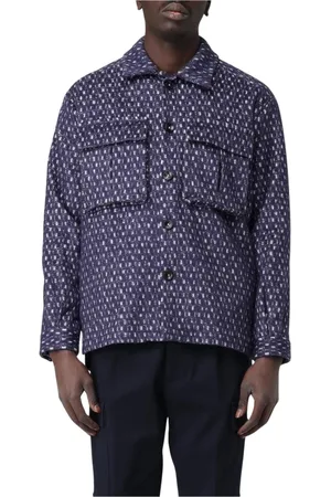 Kiton Jassen, Heren, Blauw, L, Blauw Patroon Knoopjas
