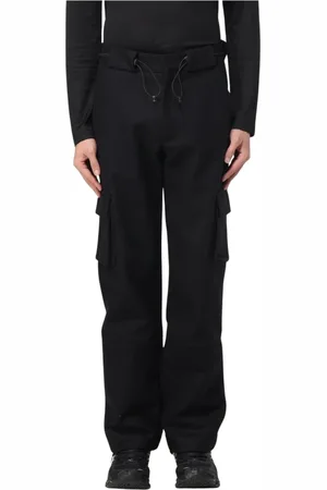 GR10K Broeken, Heren, Zwart, L, Zwarte Cargo Broek met Trekkoord Taille