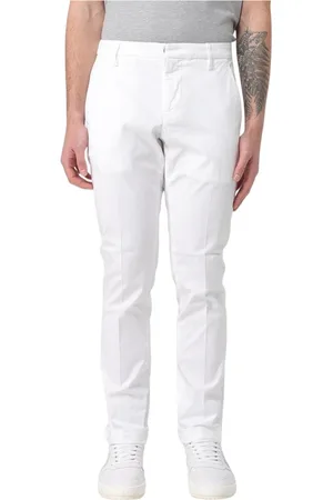 Dondup Broeken, Heren, Wit, W34, Witte Slim Fit Chinos Broek