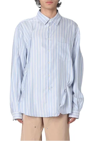 424 FAIRFAX Overhemden, Heren, Blauw, M, Distressed Oversized Shirt