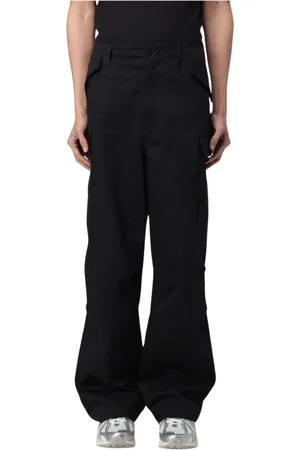 Msgm Broeken, Heren, Zwart, L, Katoen, Zwarte Cargo Broek
