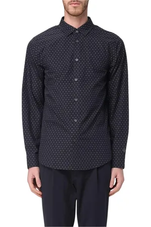 Armani Exchange Overhemden, Heren, Blauw, M, Klassieke Witte Button-Up Shirt