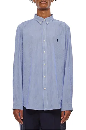 Ralph Lauren Overhemden, Heren, Blauw, XL, Klassiek Wit Overhemd Met Lange Mouwen