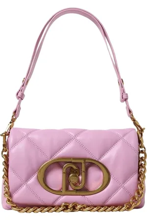 Liu Jo Tassen, Dames, Paars, ONE Size, Leer, Gewatteerde Ketting Schoudertas in Violet