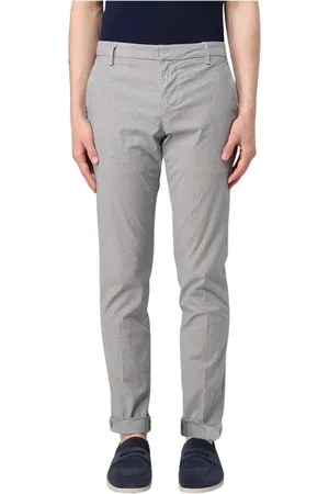 Dondup Broeken, Heren, Grijs, W36, Grijze Pinstripe Casual Broek