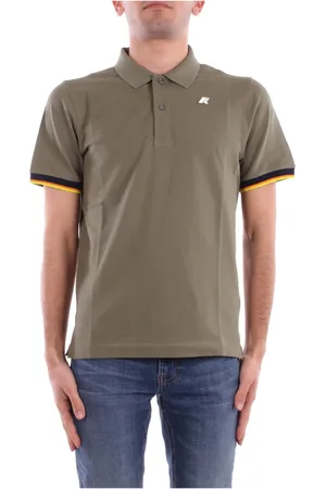 K-Way Tops, Heren, Groen, L, Katoen, Groen Poloshirt met Voorlogo