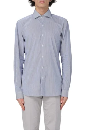 FAY Overhemden, Heren, Blauw, 4Xl, Blauwe Button Down Shirt Stijlvol Veelzijdig