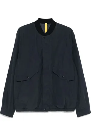 Moncler Jassen, Heren, Blauw, L, Navy Buitenkleding met Ritssluiting