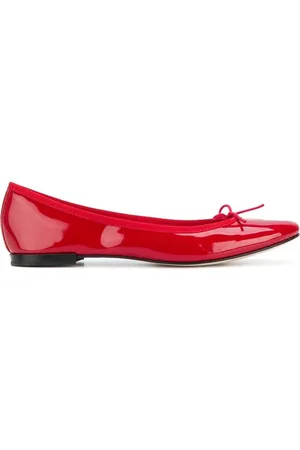 Repetto Schoenen, Dames, Rood, 37 EU, Leer, Rode Ballerina Schoenen van Lakleer