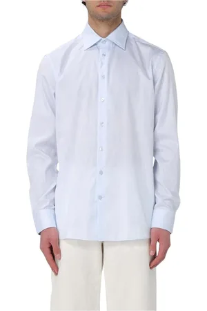 Etro Overhemden, Heren, Blauw, M, Katoen, Stijlvolle Katoenen Overhemd Lange Mouw