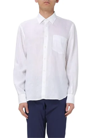 Aspesi Overhemden, Heren, Wit, 2Xl, Linnen, Klassieke Witte Lange Mouw Shirt