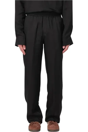 Msgm Broeken, Heren, Zwart, L, Zwarte Moderne Broek