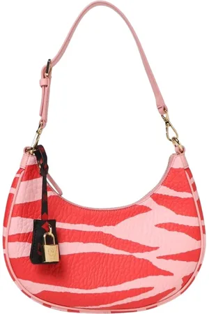 MCM Tassen, Dames, Roze, ONE Size, Leer, Zebra Print Schoudertas