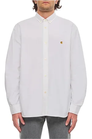 JUNYA WATANABE Overhemden, Heren, Wit, L, Katoen, Klassieke Chambray Overhemd