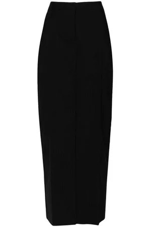 Herskind Rokken, Dames, Blauw, S, Leer, Midnight Pinstripe Rok