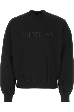 OFF-WHITE Sweatshirts & Hoodies, Heren, Zwart, M, Katoen, Zwarte Katoenen Sweatshirt
