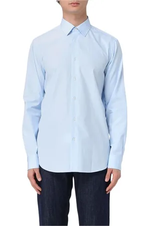Paul Smith Overhemden, Heren, Blauw, M, Katoen, Klassiek Wit Katoenen Overhemd